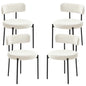 Set of four Avery Modern Dining Chairs by SLOTH Nation with beige corduroy upholstery, stylish home furnishings for dining rooms