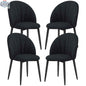 Set of four Skylar Black modern dining chairs by SLOTH Nation, showcasing sleek, contemporary design for stylish kitchen or dining room.