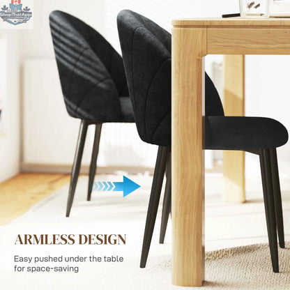 Set of four Skylar Black Modern Dining Chairs by SLOTH Nation, stylish and sleek kitchen and dining room furniture.