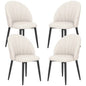 Set of four Skylar modern dining chairs by SLOTH Nation in cream white, featuring sleek, contemporary design for kitchen and dining room.
