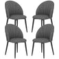 Set of four Skylar modern dark grey dining chairs by SLOTH Nation, featuring sleek design for contemporary kitchen and dining room.