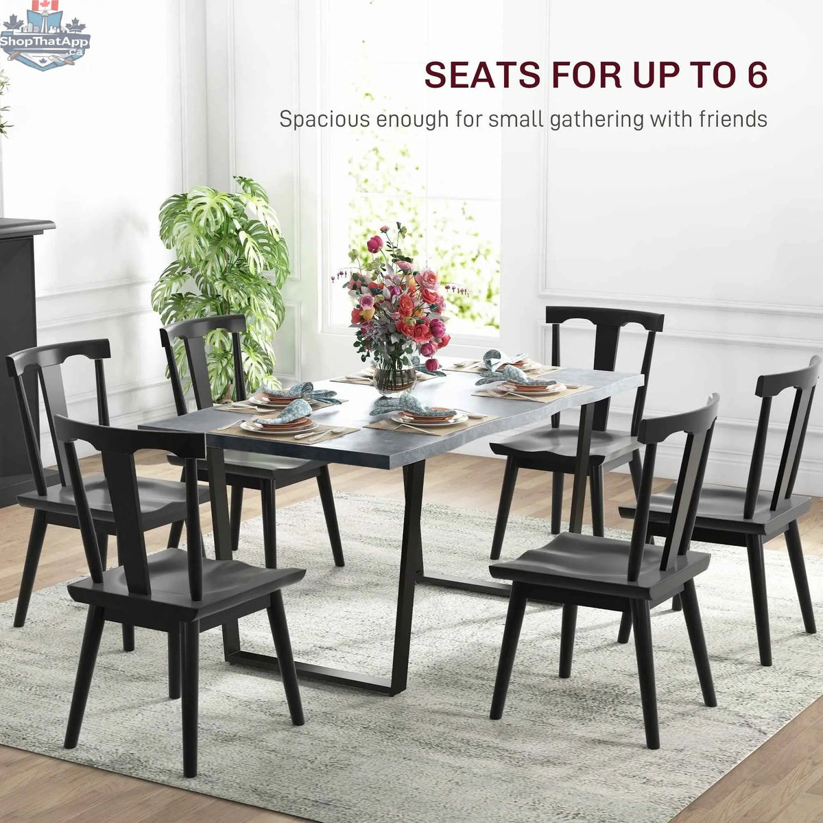 Ashton 63-inch dining table by SLOTH Nation with wave-edged cement grey tabletop and steel legs for modern kitchen or dining room.