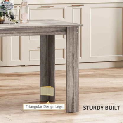 Light grey 47-inch dining table by SLOTH Nation, designed for 4-6 people, in a modern home kitchen or dining space.