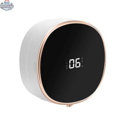 SLOTH Nation touchless automatic foam soap dispenser for home cleaning, mounted on a wall with soap foam dispensing mechanism