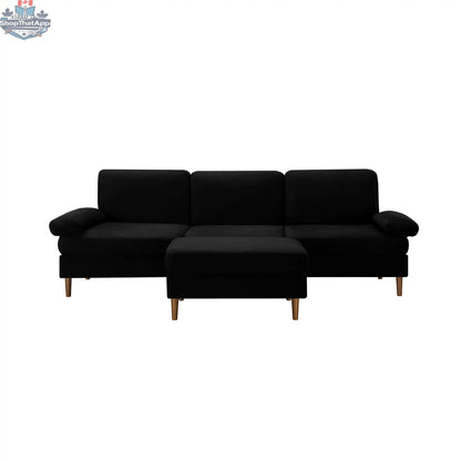 SLOTH Nation Harrison Modular Sectional Sofa in neutral fabric, showcasing its versatile living room furniture design and comfortable seating