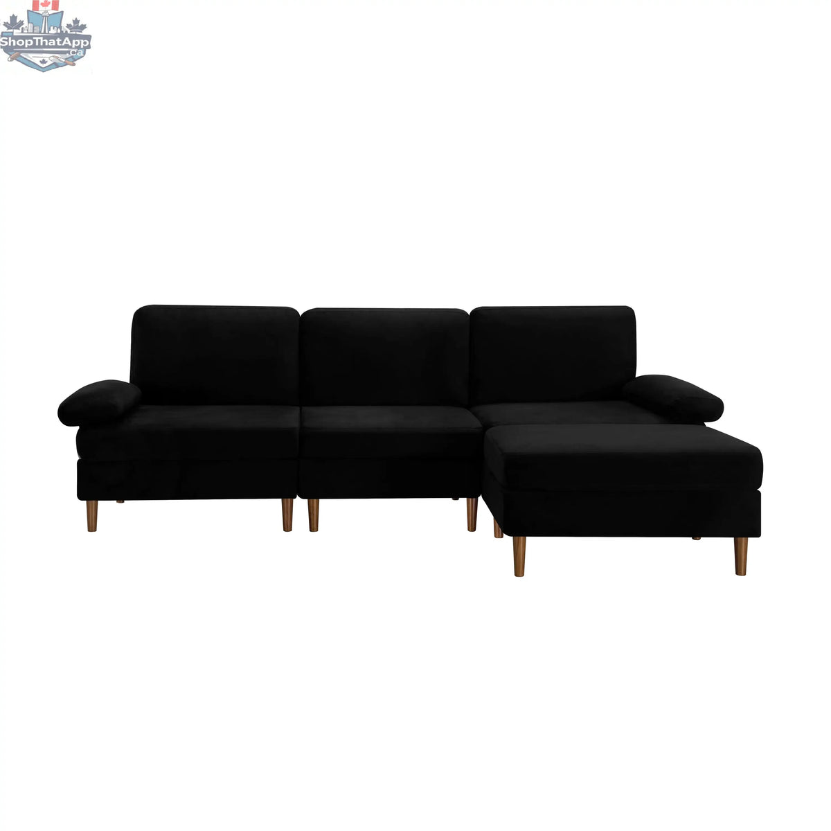 SLOTH Nation Harrison Modular Sectional Sofa in neutral fabric, 102.4 inches long, showcasing versatile living room furniture.