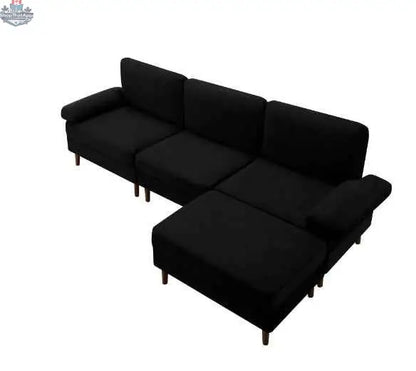 SLOTH Nation Harrison Modular Sectional Sofa in neutral fabric, showing its spacious, versatile design for modern living rooms.
