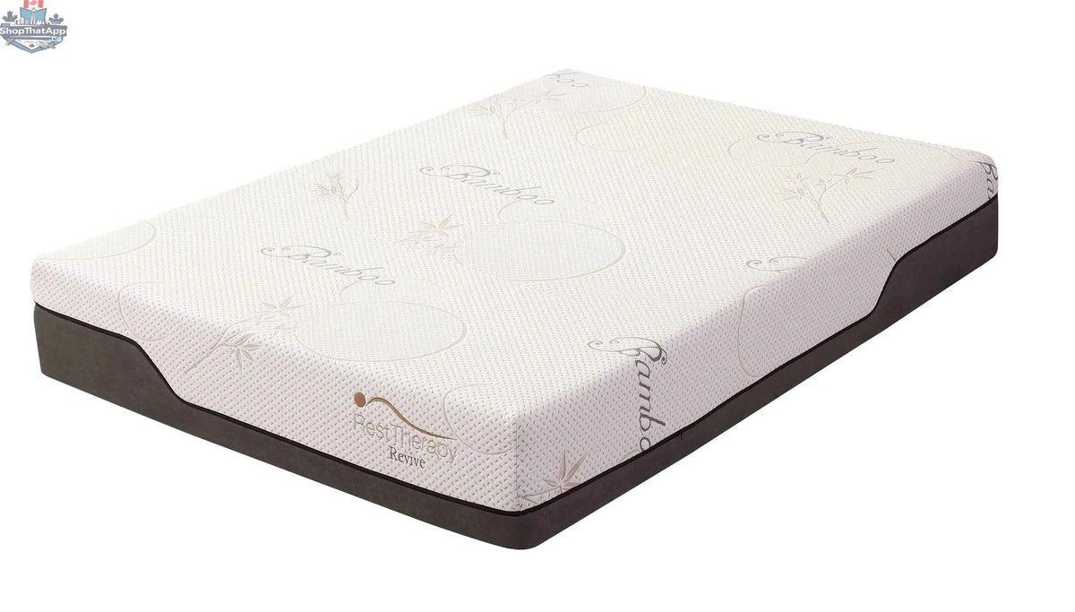 12-inch bamboo cool gel memory foam mattress by SLOTH Nation, shown in full view with a clean, modern design and plush surface.
