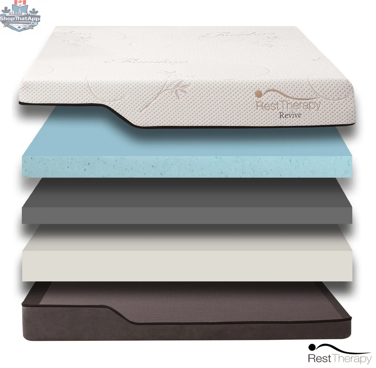 12-inch bamboo cool gel mattress by SLOTH Nation with memory foam, available in 3 sizes for ultimate comfort.