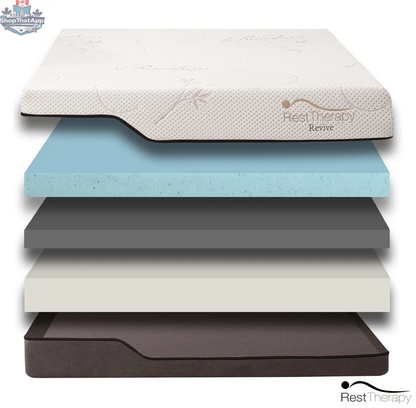 12-inch bamboo cool gel mattress by SLOTH Nation with memory foam, available in 3 sizes for ultimate comfort.