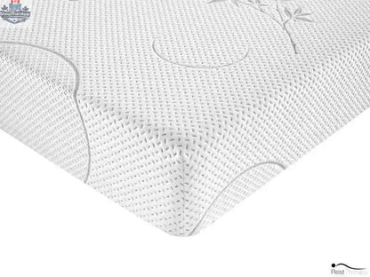 8-inch bamboo memory foam mattress by SLOTH Nation, showing plush surface and supportive foam layers for comfort.