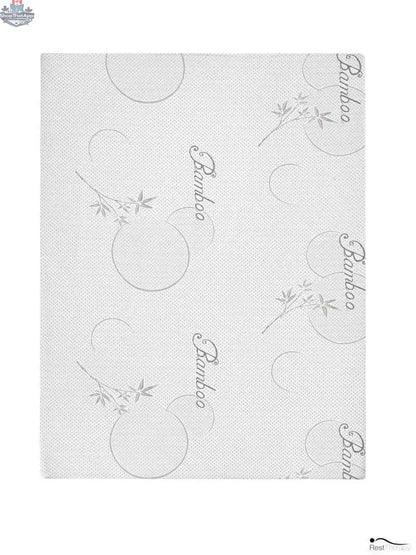 8-inch bamboo memory foam mattress by SLOTH Nation, showcasing soft, supportive surface with plush fabric cover.