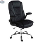Black Hayden Executive Office Chair by SLOTH Nation with flip-up armrests, ergonomic design, and padded seating for comfort.