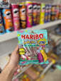 Haribo Soda Twist candy pack by Snack Bar Co, colorful twisted gummy candies in a fun 160g bag, vibrant and appealing.