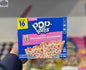 Frosted Strawberry Milkshake Pop Tarts cookies by Snack Bar Co, showing the packaged 16-pack with colorful branding.