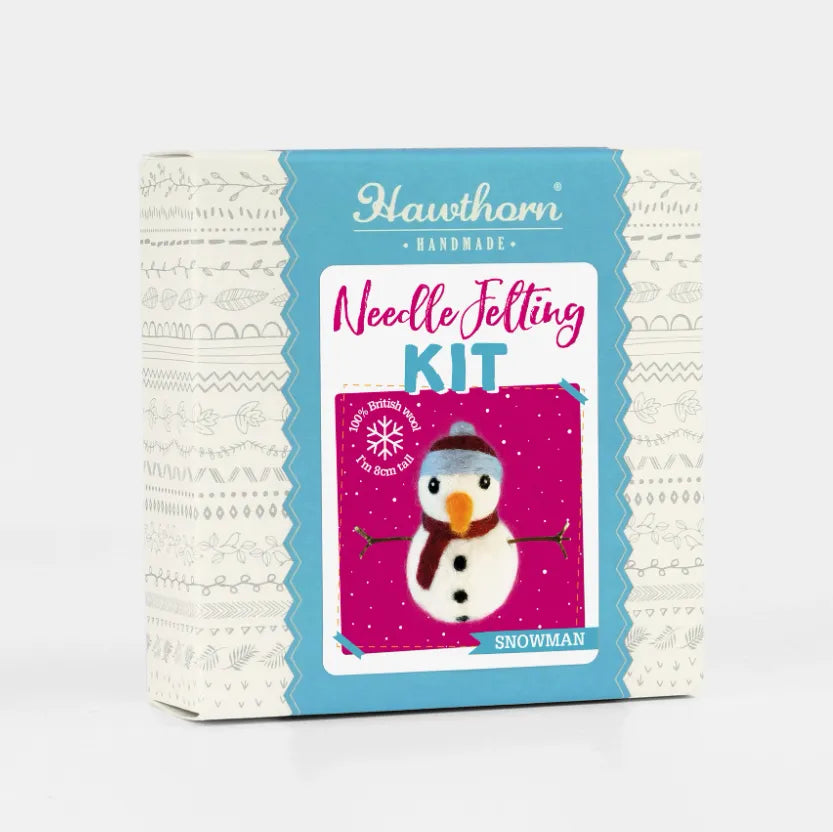 Hawthorn Handmade - Snowman Mini Felting Kit - Shopthatapp.ca