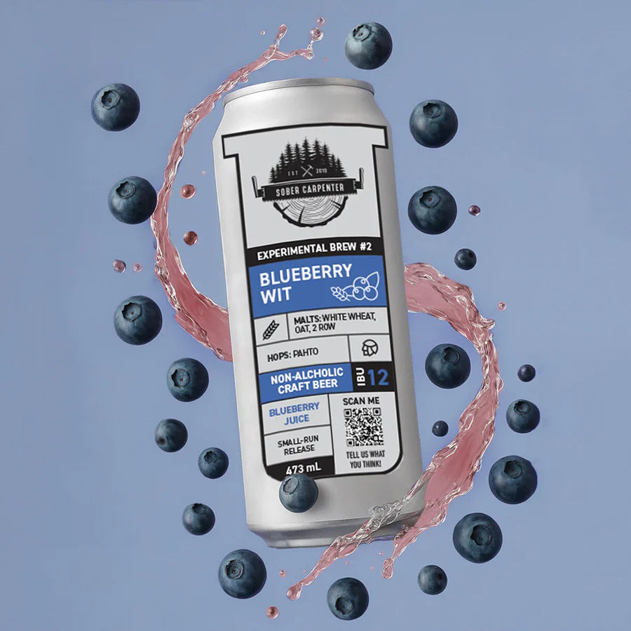 Sober Carpenter Blueberry Wit Craft Beer - Refreshing & Flavorful Brew