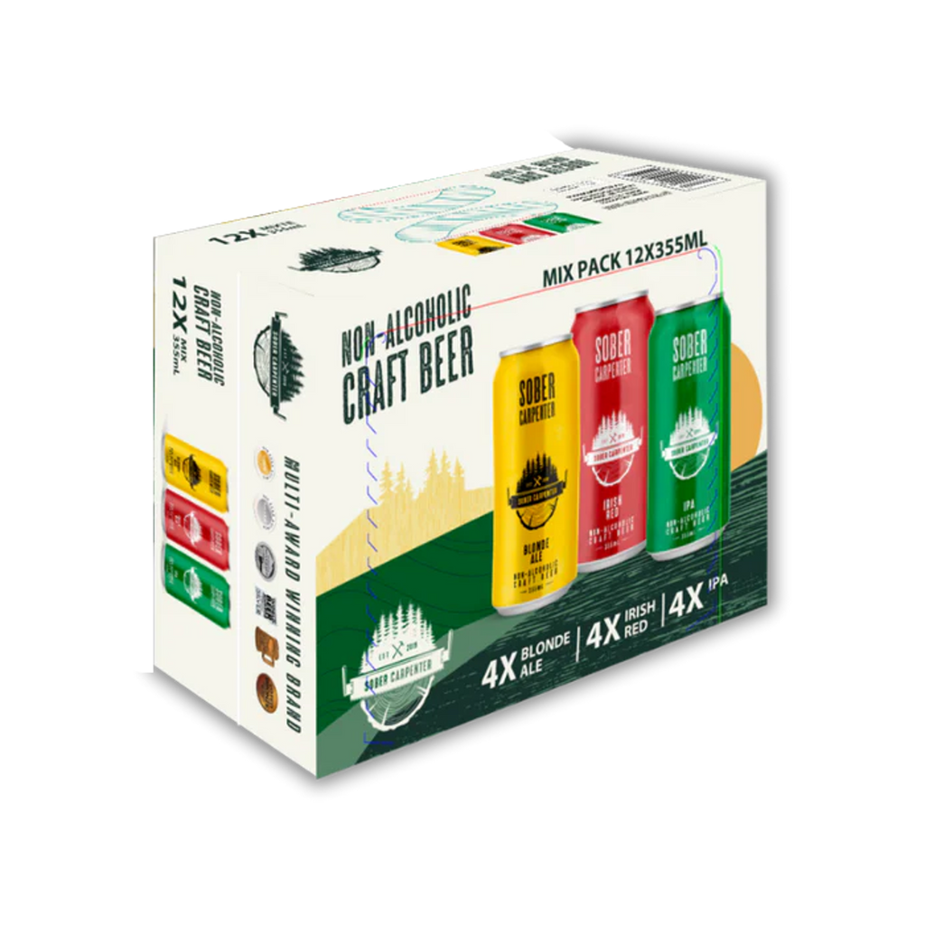 Sober Carpenter Mix Pack - 355mL Variety of Non-Alcoholic Beers