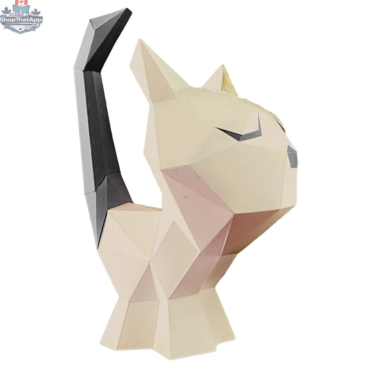 3D baby cat origami kit by Sofs Lifestyle featuring colorful paper sheets and folding instructions for kids’ craft project.