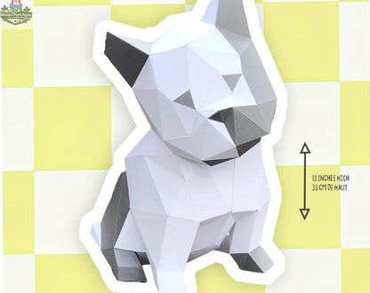 DIY puppy origami kit by Sofs Lifestyle featuring 3D paper model set with colorful paper sheets and folding instructions