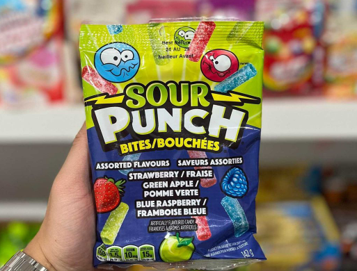 SOUR PUNCH BITES ASSORTED FLAVOURS (5OZ) - Www.Shopthatapp.ca