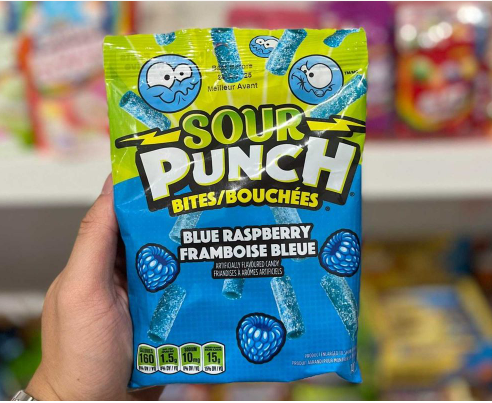 SOUR PUNCH BLUE RASPBERRY (5OZ) - Www.Shopthatapp.ca