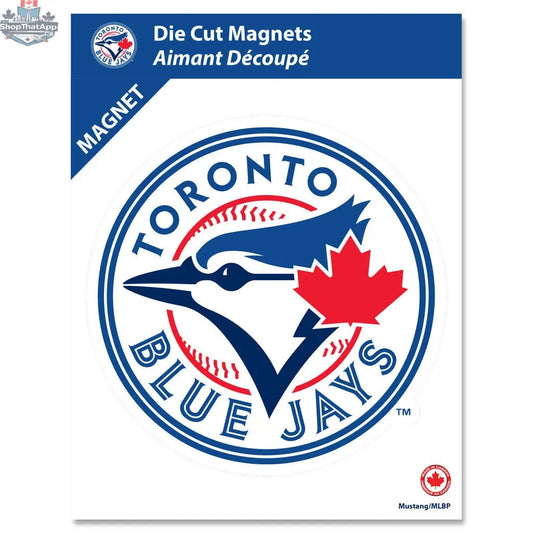 Toronto Blue Jays magnet wall decor featuring team logo and colors, 8x11 inches, by Sports Decor.