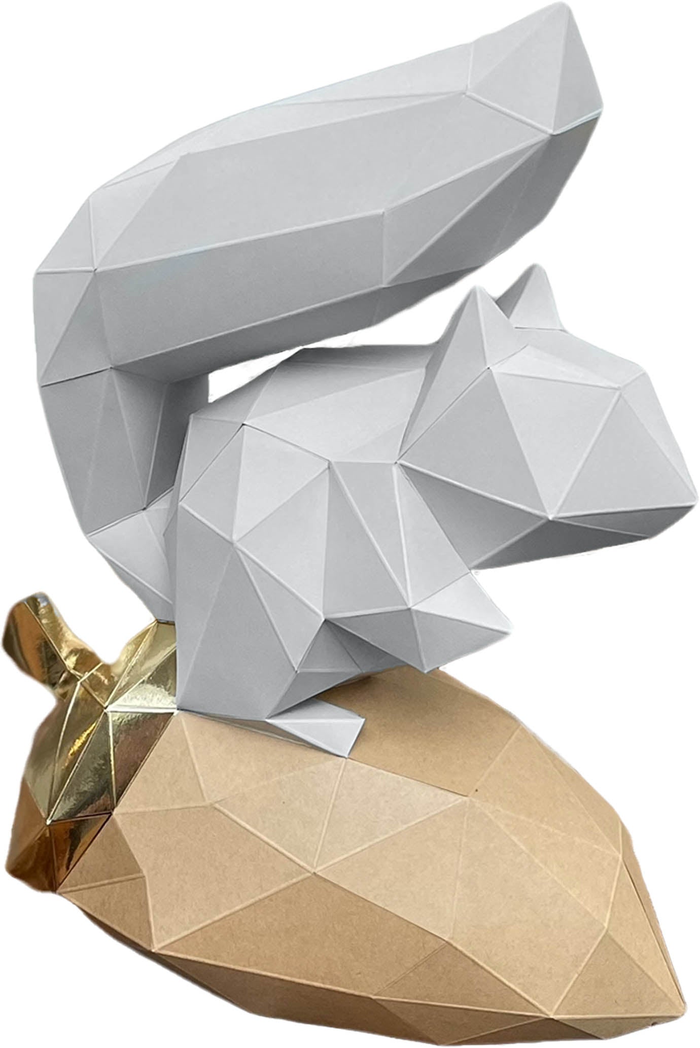 DIY Squirrel 3D LUX Paper model Origami Kit, 3D Papercraft activity - Www.Shopthatapp.ca