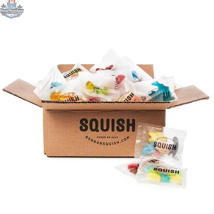 SQUISH Candies Canada Ultimate Sharing Box with colorful candy assortment in a decorative box, perfect for gifting or sharing.