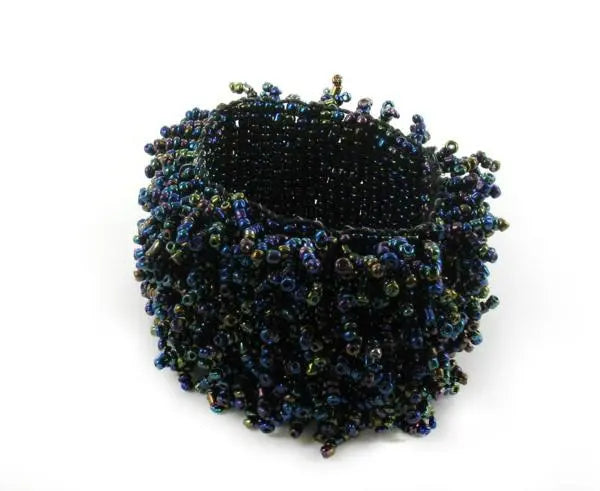 Stretchy beaded urchin bracelet by Suzie Blue Canada featuring colorful, versatile beads for stylish comfort.