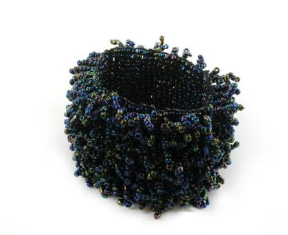 Stretchy beaded urchin bracelet by Suzie Blue Canada featuring colorful, versatile beads for stylish comfort.