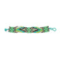 Suzie Blue Canada narrow Aztec wrap bracelet featuring colorful boho chic design with intricate patterns and adjustable fit.