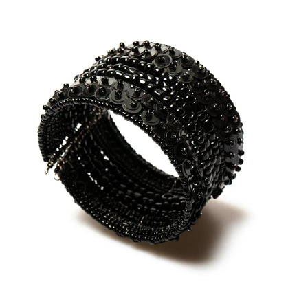 Sequin cuff bracelet by Suzie Blue Canada featuring sparkling sequins and elegant design for stylish accessories.