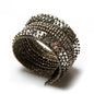 Sequin cuff bracelet by Suzie Blue Canada with sparkling gold sequins and elegant design, perfect for stylish accessories.