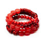 Handmade wood resin spiral bracelet by Suzie Blue Canada featuring a unique, artistic design and natural earthy tones.