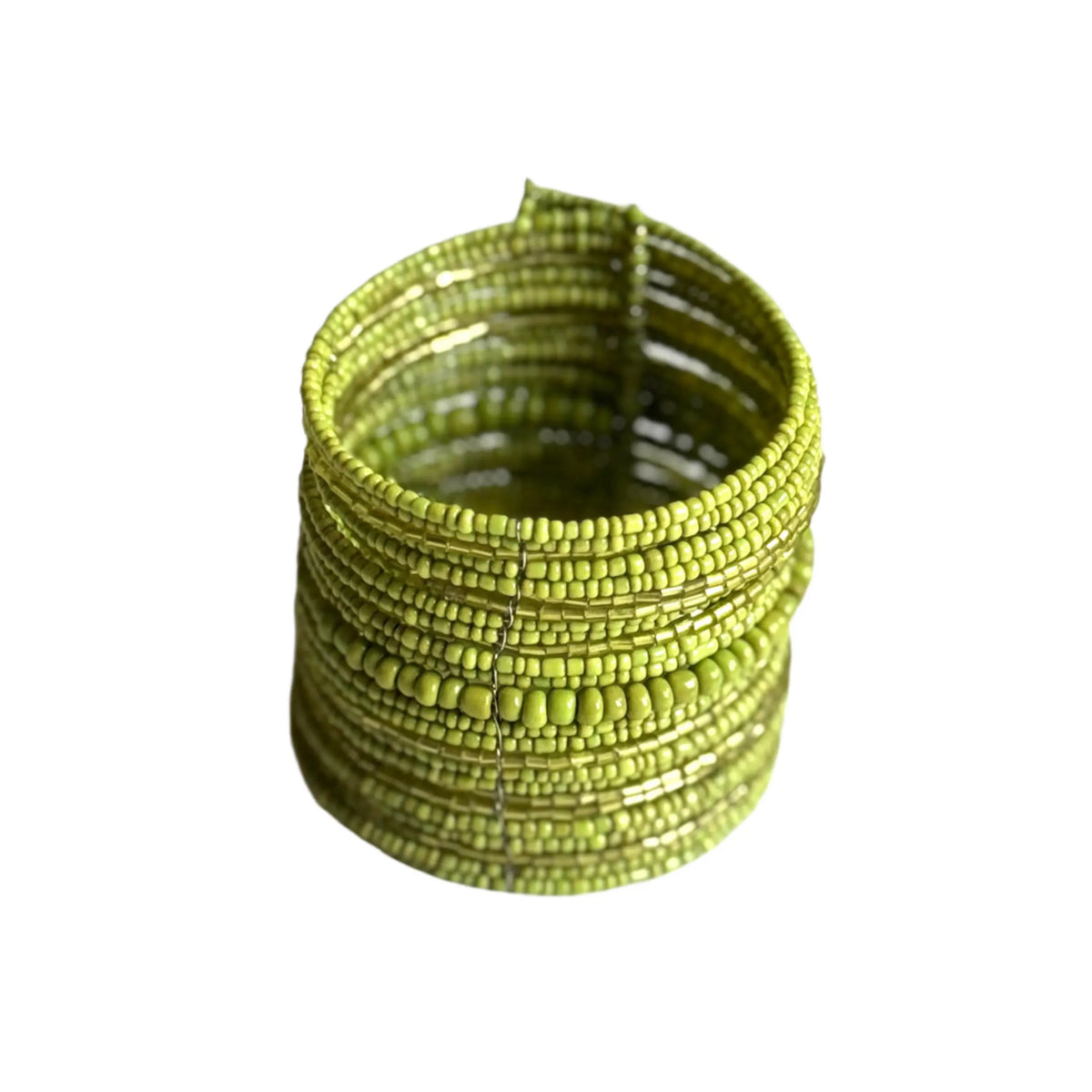 Simple beaded cuff bracelet by Suzie Blue Canada featuring versatile, stylish beads for effortless accessorizing.
