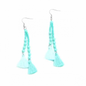 Elegant double tassel earrings with crystal drops by Suzie Blue Canada, featuring intricate design and sparkling accents.