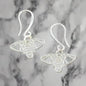 Silver plate elephant charm earrings with detailed elephant design, stylish dangle earrings by Suzie Blue Canada.