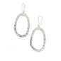 Silver plated oval earrings by Suzie Blue Canada featuring a sleek, elegant design for sophisticated style.