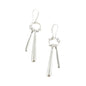 Silver plate double drop earrings by Suzie Blue Canada with elegant, layered design and polished finish.
