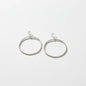 Silver plated hoop earrings by Suzie Blue Canada, stylish and shiny jewelry with a classic hoop design.