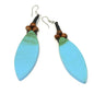 Wooden petal earrings by Suzie Blue Canada featuring delicate, handcrafted floral design in natural wood tones.