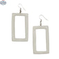 Resin rectangular earrings by Suzie Blue Canada featuring stylish and unique accessory design, shown in natural light.