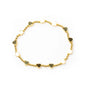 Gold heart bracelet with elasticated design featuring gold plating, showcasing elegant jewelry style by Suzie Blue Canada.