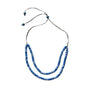 Double strand glass bead necklace by Suzie Blue Canada featuring colorful, glossy glass beads on a delicate chain.