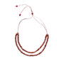 Double strand glass bead necklace by Suzie Blue Canada featuring colorful, round glass beads on a delicate chain.