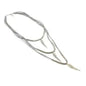 Suzie Blue Canada suede feather necklace with elegant feather pendant, featuring soft suede cord and stylish feather design.