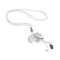 Grey suede elephant pendant necklace by Suzie Blue Canada featuring an elegant elephant charm on a delicate chain.