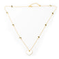 Gold-plated heart necklace with layered heart chain design by Suzie Blue Canada, featuring a delicate and stylish jewelry piece.