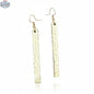 Gold metal bar earrings by Suzie Blue Canada, stylish and minimalist jewelry for every occasion, featuring sleek gold-toned design.